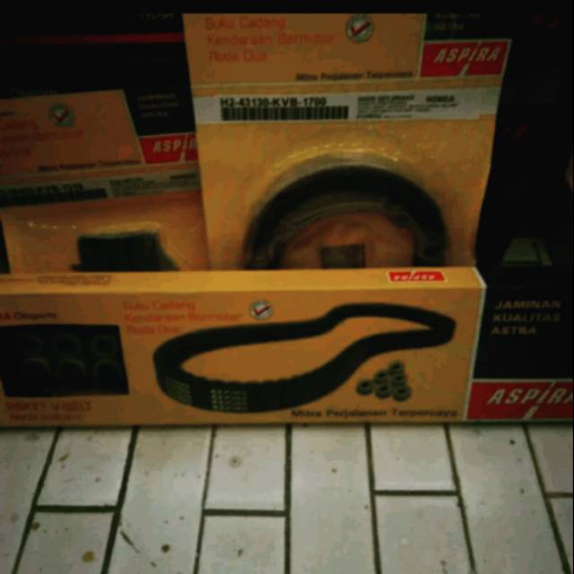 V-belt set roller paket honda vario 125 f1/old + paket kampas rem aspira