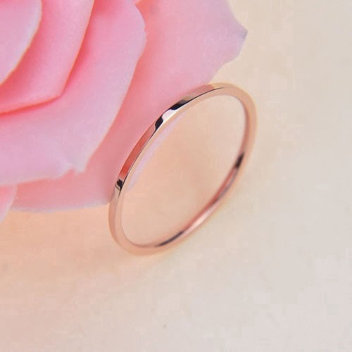 【COD Tangding】แหวนเหล็กเรียบง่ายแหวนธรรมดาแหวน rose gold