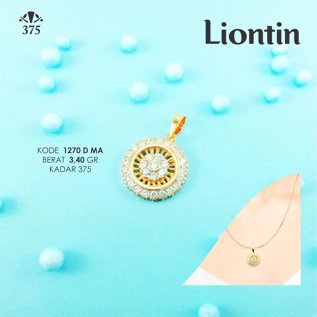 LIONTIN EMAS ASLI VARIASI BATU RODA 1270 D MA KADAR 375
