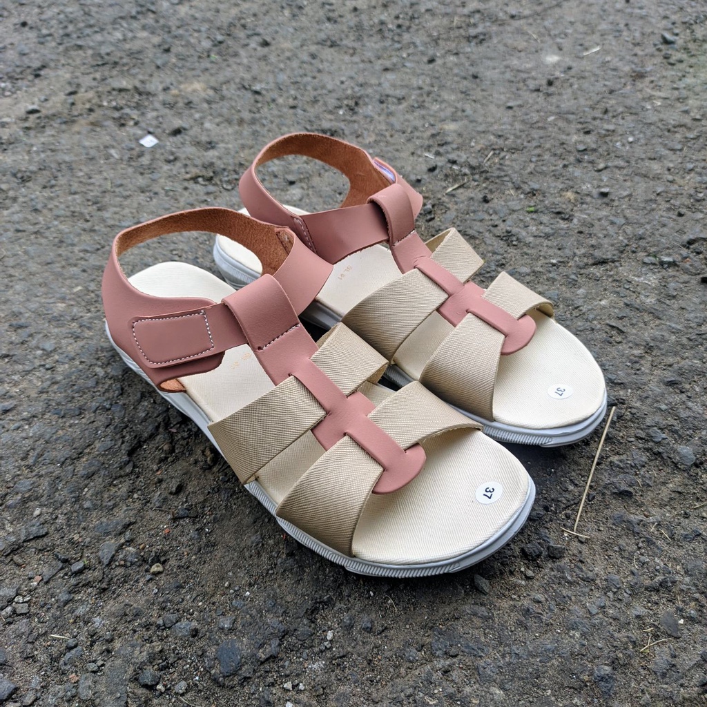 SANDAL PEREMPUAN KOREA STYLE TERBARU - SANDAL WANITA TALI BELAKANG 2022