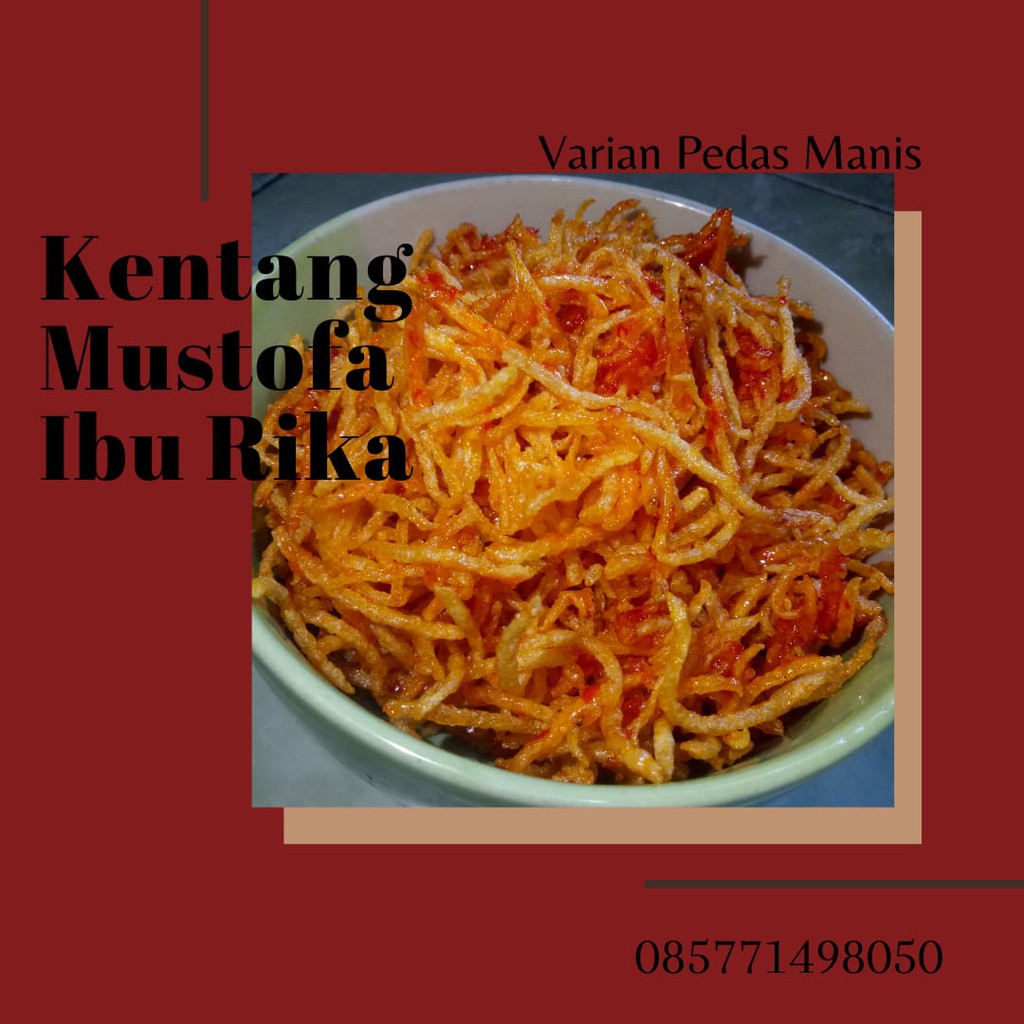 

KENTANG MUSTOFA Pedas Manis / Kentang Mustofa Ibu Rika / Kentang Mustofa / 500gr