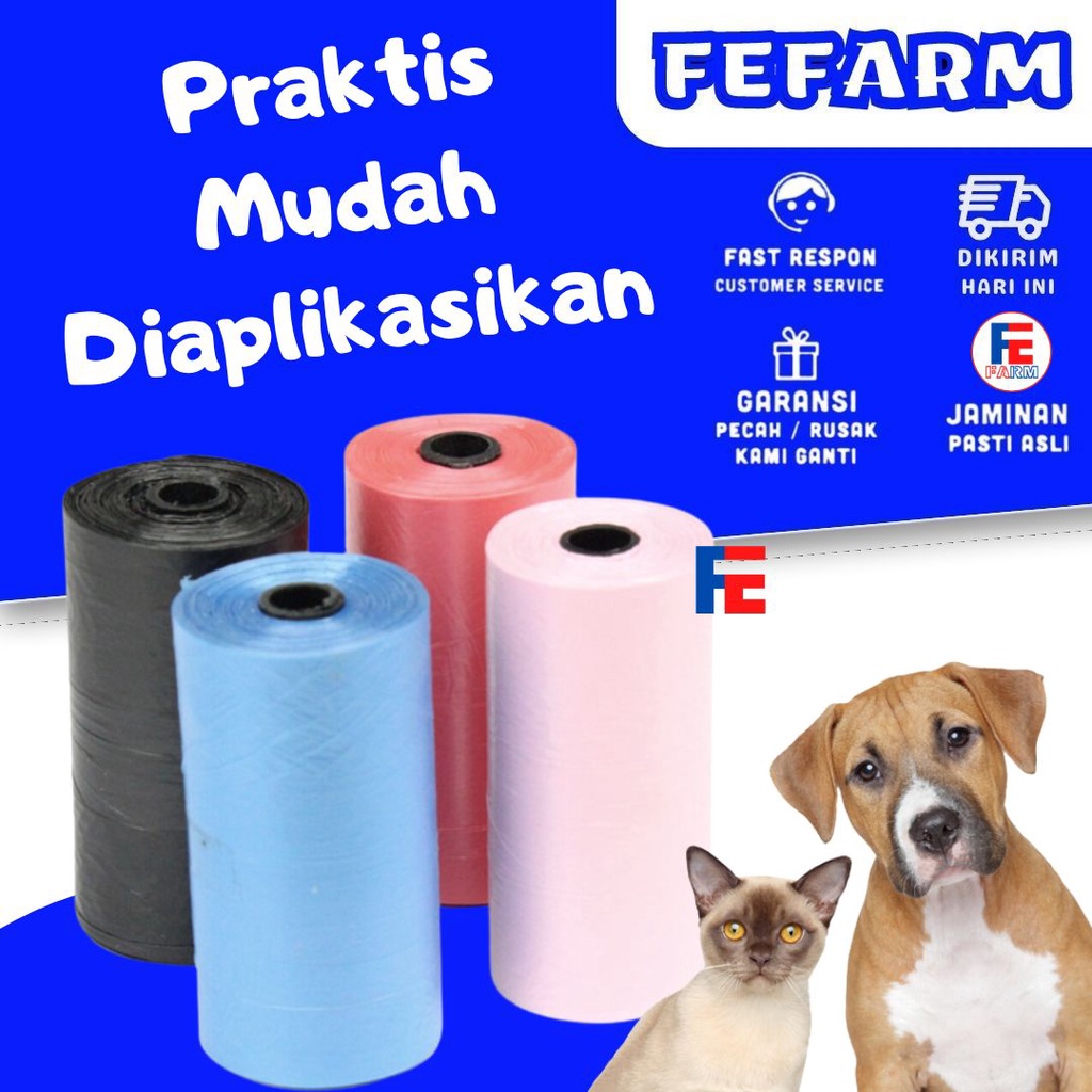 POOP BAG Kantong Poop Kucing Anjing Kantong Kotoran Kucing Anjing Outdoor FEFARM