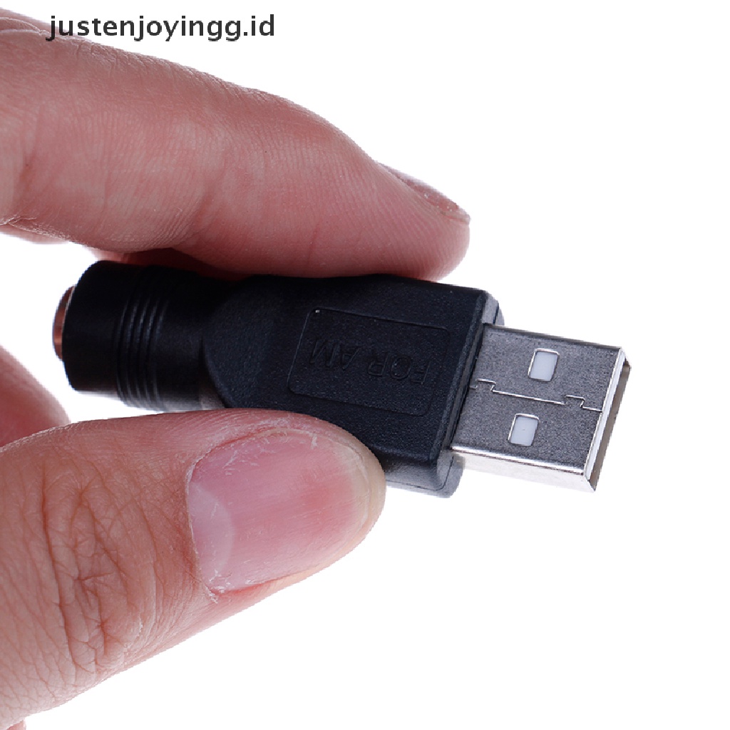 Adaptor Konektor Konverter usb 2.0 dc male Ke usb 2.0 male / female Ukuran 5.5x2.1mm 5V Untuk laptop