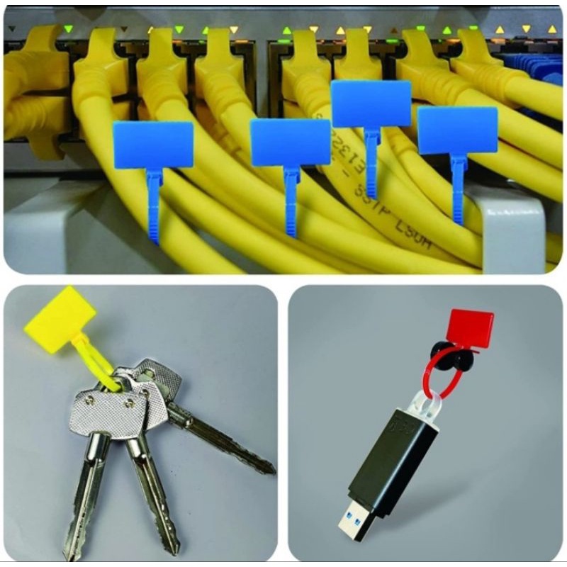 Cable Ties Label 4x150/Kabel Ties Bendera 4x150 kuning