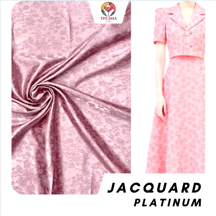 NEW! Kain Jaguard Platinum Glitter /Seragam Jacquard /Bridesmaid Among Tamu Jaguar Silk