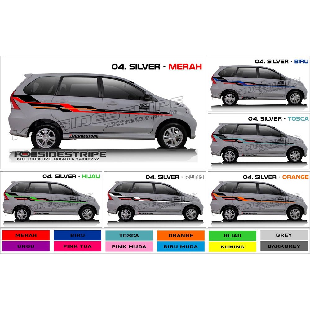 CUTTING STICKER MOBIL AVANZA XENIA 4 A 2195 Shopee Indonesia