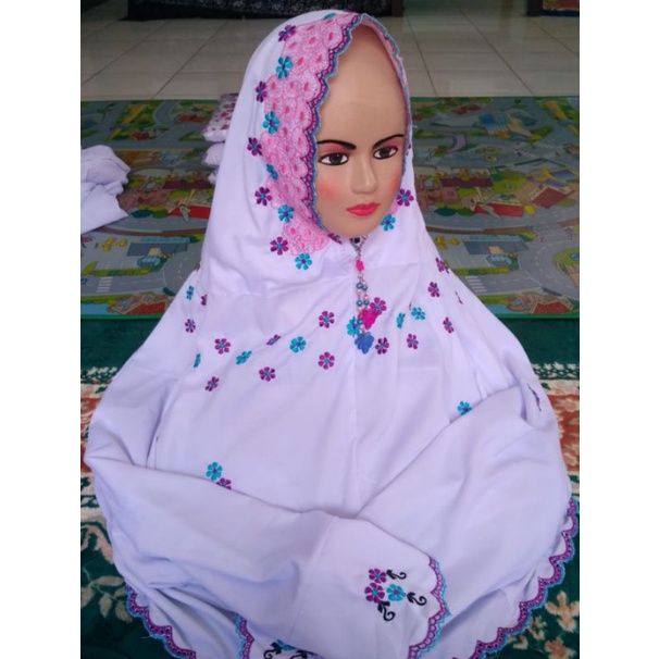 mukena  terusan kudusan ori anak/ mukena anak / mukena bordir anak