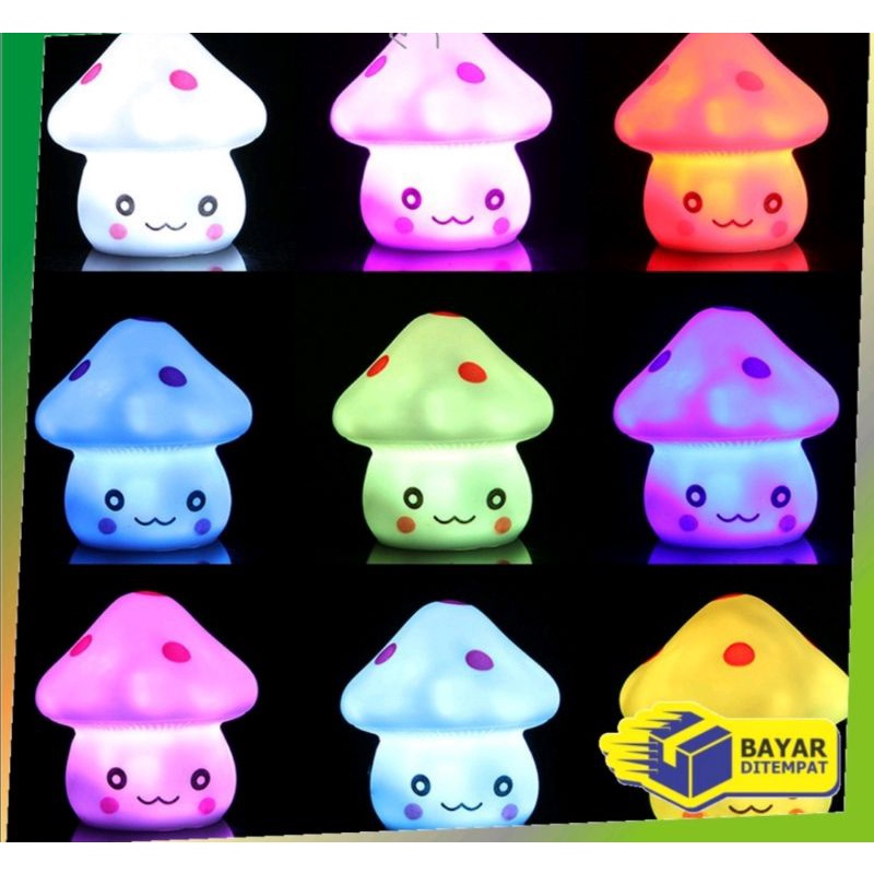 Lampu Led warna warni jamur lampu tidur relax time Colorfull