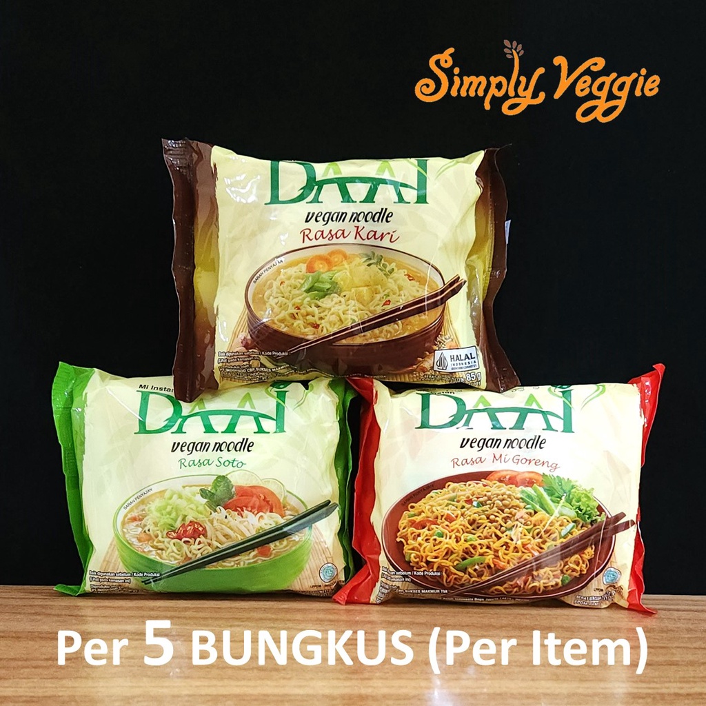 

DAAI Mie Instant Vegetarian DA AI Mie Instan Vegan 5 Bungkus