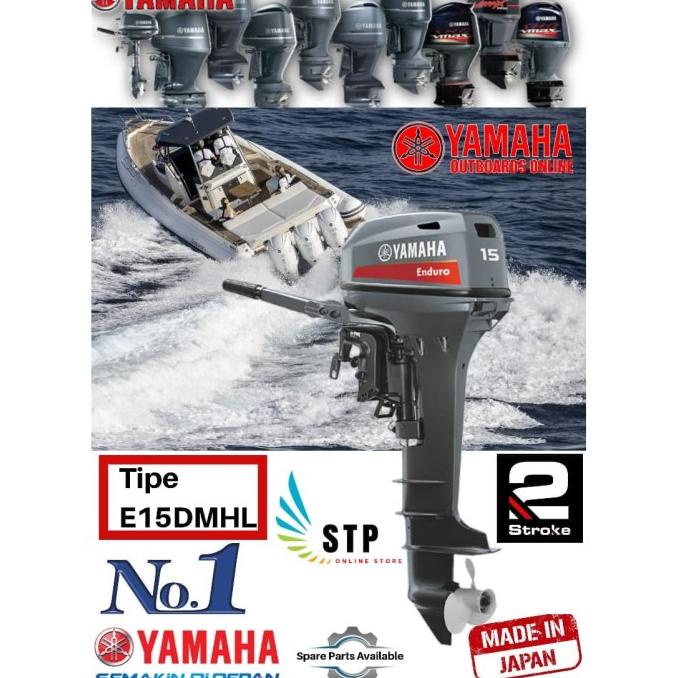 Outboard Motor Tempel Mesin Perahu E15Dmhl 15Hp Yamaha