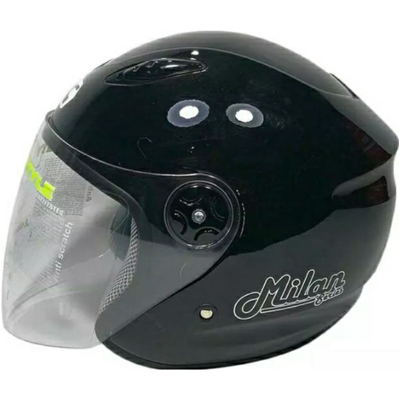 BMC Milan Solid Helm Half Face - Black