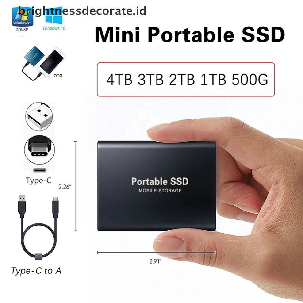 (birth) Hardisk SSD 4TB / 2TB / 1TBGB Usb 3.1 Portable