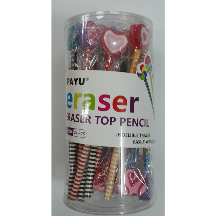 

PENSIL FANCY UJUNG PENGHAPUS PER PAK ISI 24 | ATK