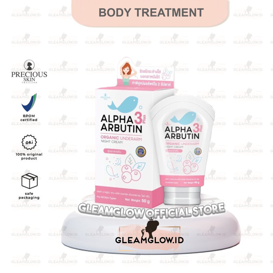 [ Cream Ketiak ] Alpha Arbutin 3 Plus Organic Underarm Night Cream