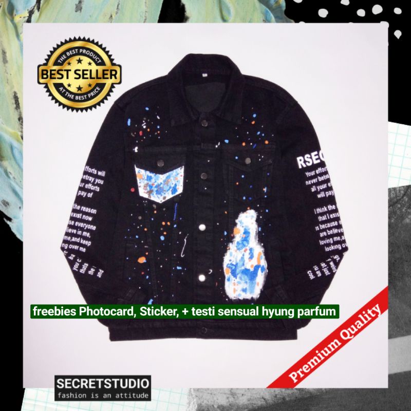 HAECHAN DENIM JACKET HANDPAINTED SECRETSTUDIO