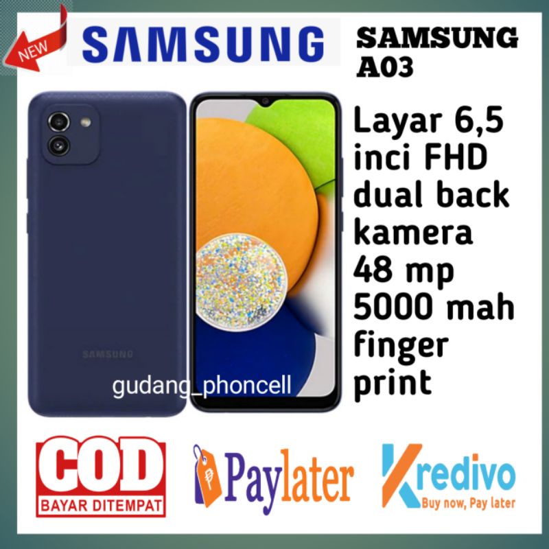 samsung A03 3/32 Gb, baterai 5000 mah garansi resmi 1 tahun-1