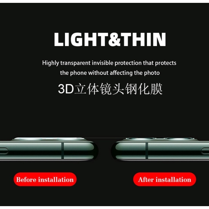 Tempered Glass Lens Kamera Original 3D Iphone 11 Iphone 11 Pro Iphone 11 Pro Max Iphone 12 5,4" Ipho