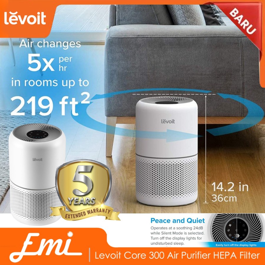 Levoit Core 300 Air Purifier HEPA Filter Pembersih Udara Resmi 5 Tahun