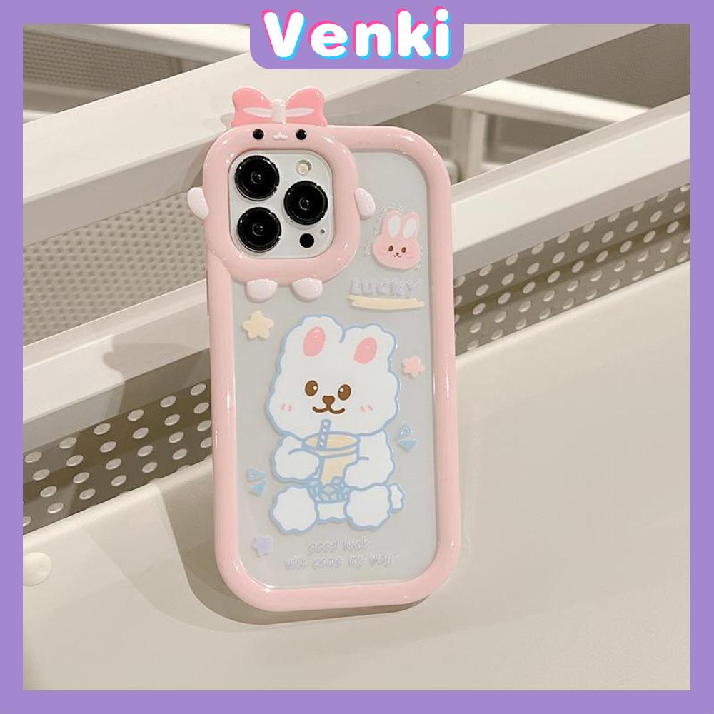 iPhone Case Silicone Soft Case Clear Case Airbag Shockproof Protection Camera Shiny Feel Bunny Cartoon Cute Compatible For iPhone 11 Pro Max 13 Pro Max 12 Pro Max 7Plus xr XS Max