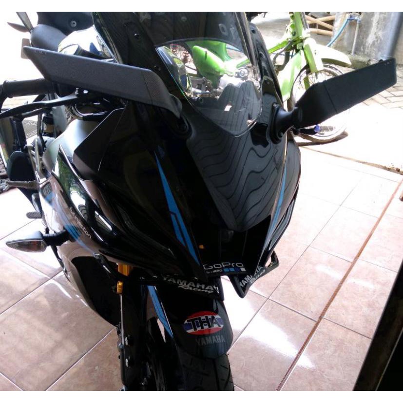 SPION WINGLET STEALTH MODEL RIZOMA F22 R ZX25R NINJA 250FI KARBU CBR R15 R25 NMAX NEW NMAX OLD UNIVERSAL SEMUA MOTOR SPION KAWASAKI ZX 10R / SPION WINGLET ZX25R / SPION FAIRING R25 R15 CBR250RR ZX636