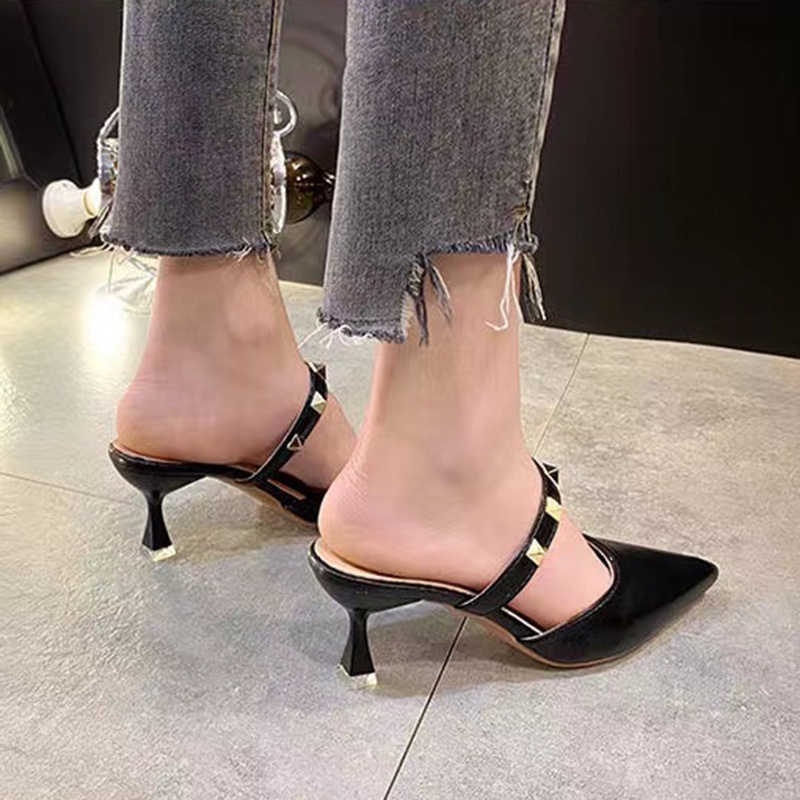 Sepatu Wanita Import Heels Runcing 3 cm Fashion Korea Formal Women Shoes