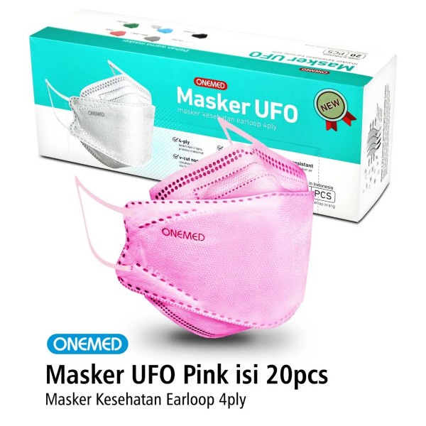 MASKER EARLOOP UFO 3D ONEMED MASKER KF MEDIS 4PLY PER BOX