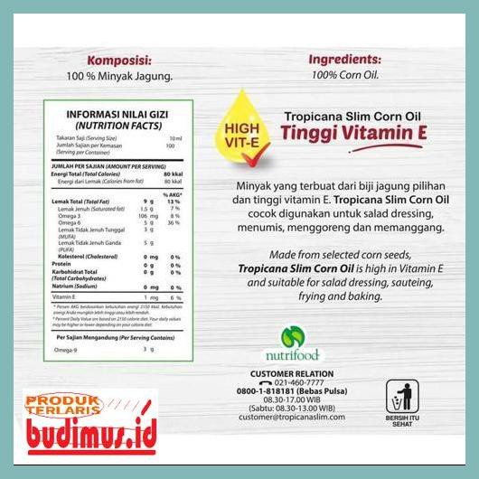 

33Wr4Y5- Tropicana Slim Minyak Jagung 946Ml (Botol) 66R78T87-