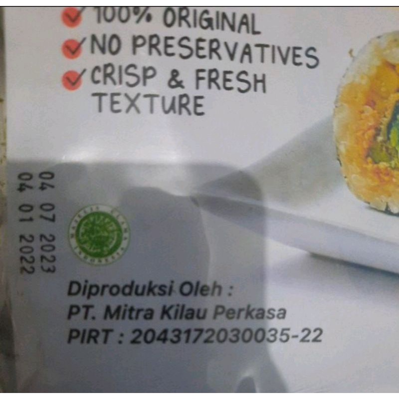 manjun sushi nori sakao nori sakao seaweed  isi 50sheet nori rumput laut