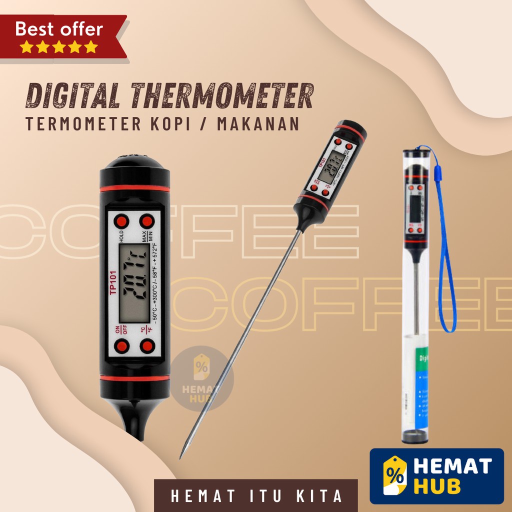 Termometer Digital Masak Thermometer Food Coffee Alat Pengukur Suhu Kopi Makanan Dapur