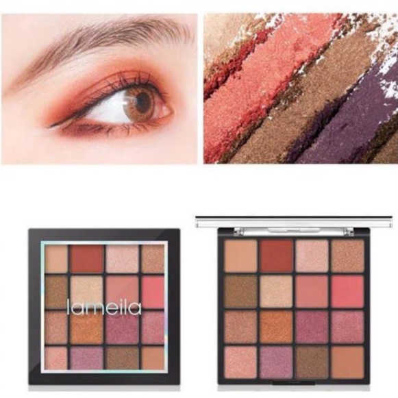 LAMEILA 16 Colors Glitter Matte Eyeshadow Palette LS 5015