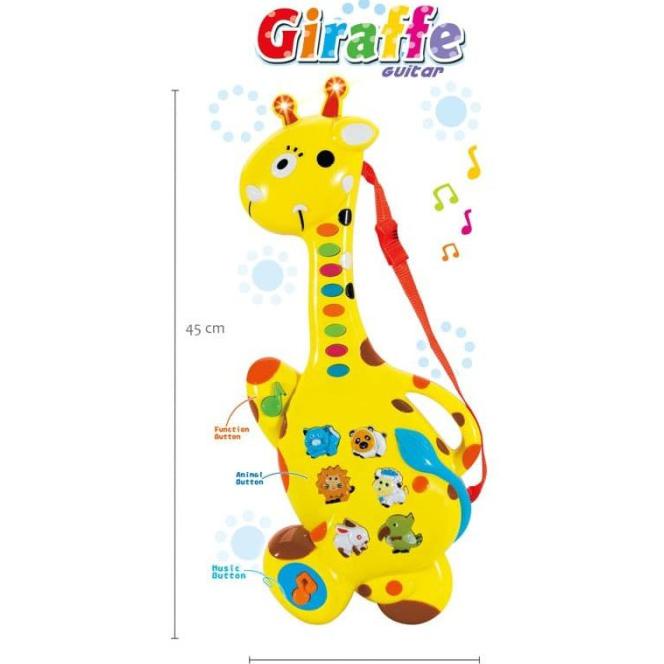 PLOOPY GIRAFFE GUITAR WITH MUSIC AND LIGHT / MAINAN ANAK