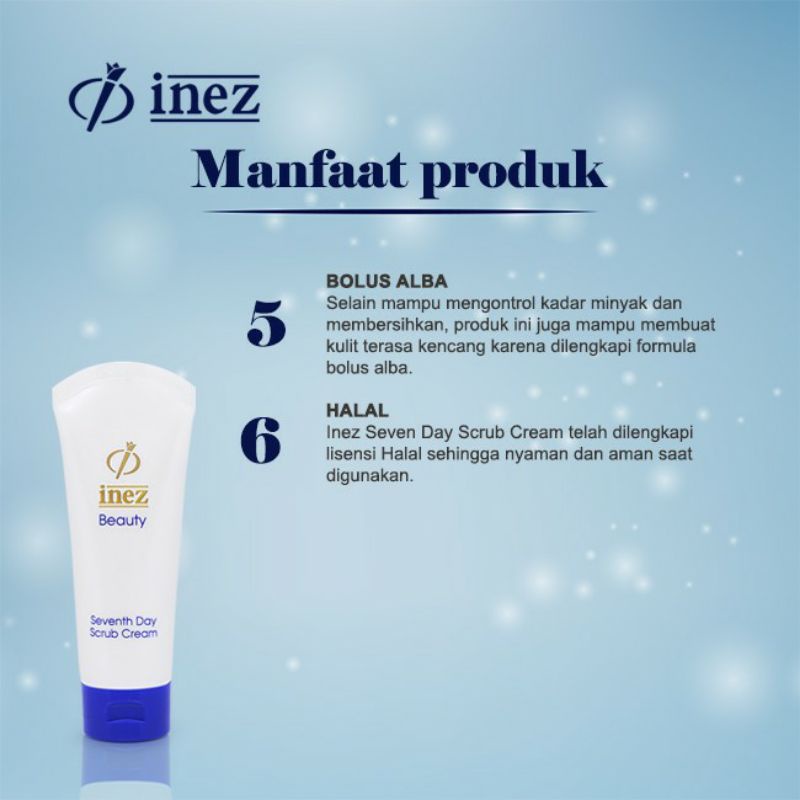 INEZ Seventh Day Scrub Cream / 7th Scrub Wajah