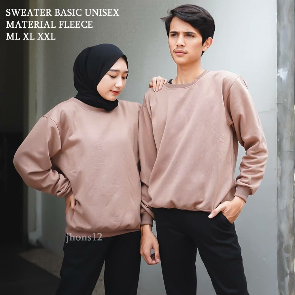 JAKET CREWNECK SWEATER POLOS BASIC PRIA WANITA JAKET BASIC POLOS SWEATERPOLOS JAKET JHONS12 ROAD MIND