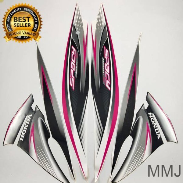 Sticker striping honda spacy karbu 2011 2012 putih