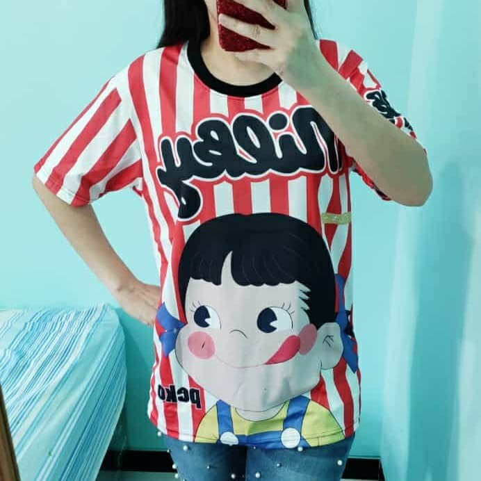 baju import bkk kaos tshirt milky peko