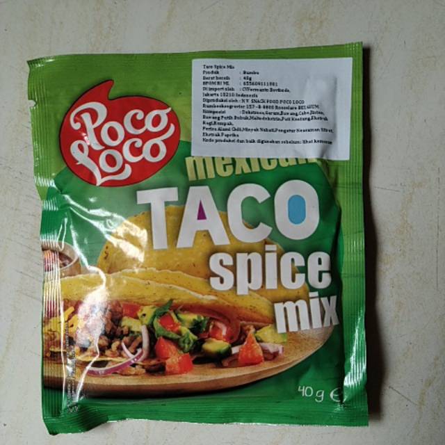 

poco loco taco spice mix 40gr