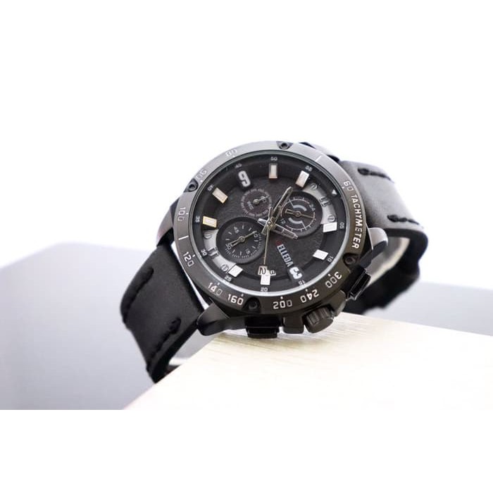 Jam Tangan Pria / Cowok Belleda Original Bd2062 Leather Full Black