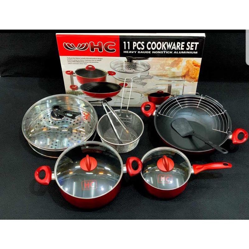 Royalta , HC 11 PCS  , Panci antilengket , Italian Cookware , kukus , SET 7 pcs