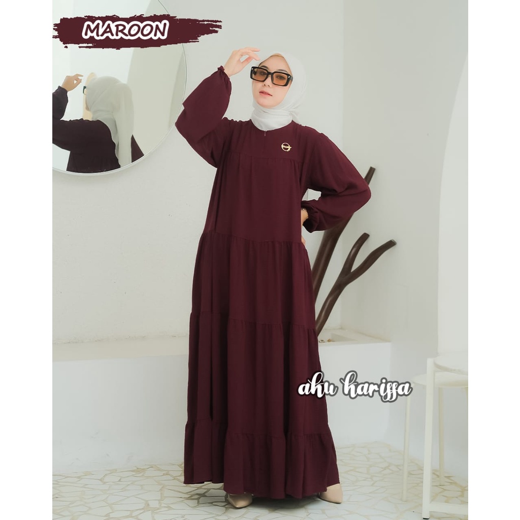 Gamis NERISSA DAFIYAH ANZALA HAWA AKU KARISSA ORI design cringkel kringkel Premium Dress