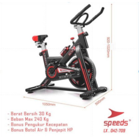 Alat Fitnes Sepeda Statis Spinning bike Speeds 28KG