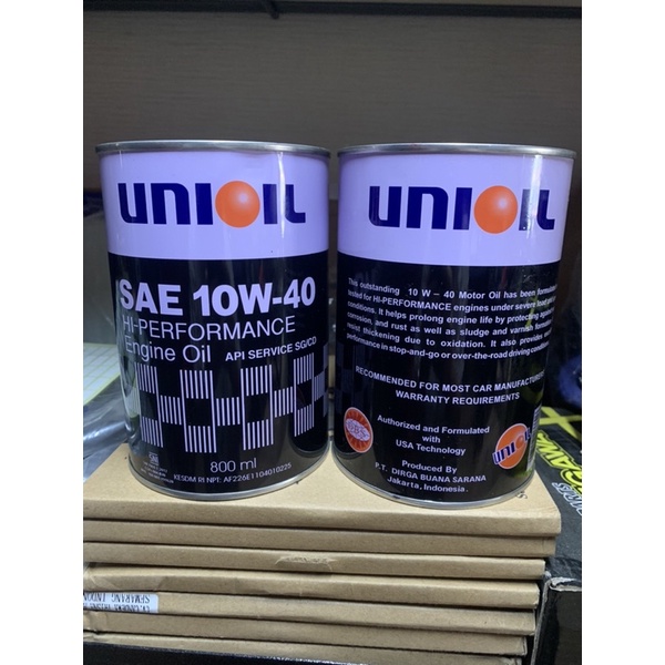 Oli Motor Oli Union Unioil SAE 10W-40 0.8L 1L 100% Original