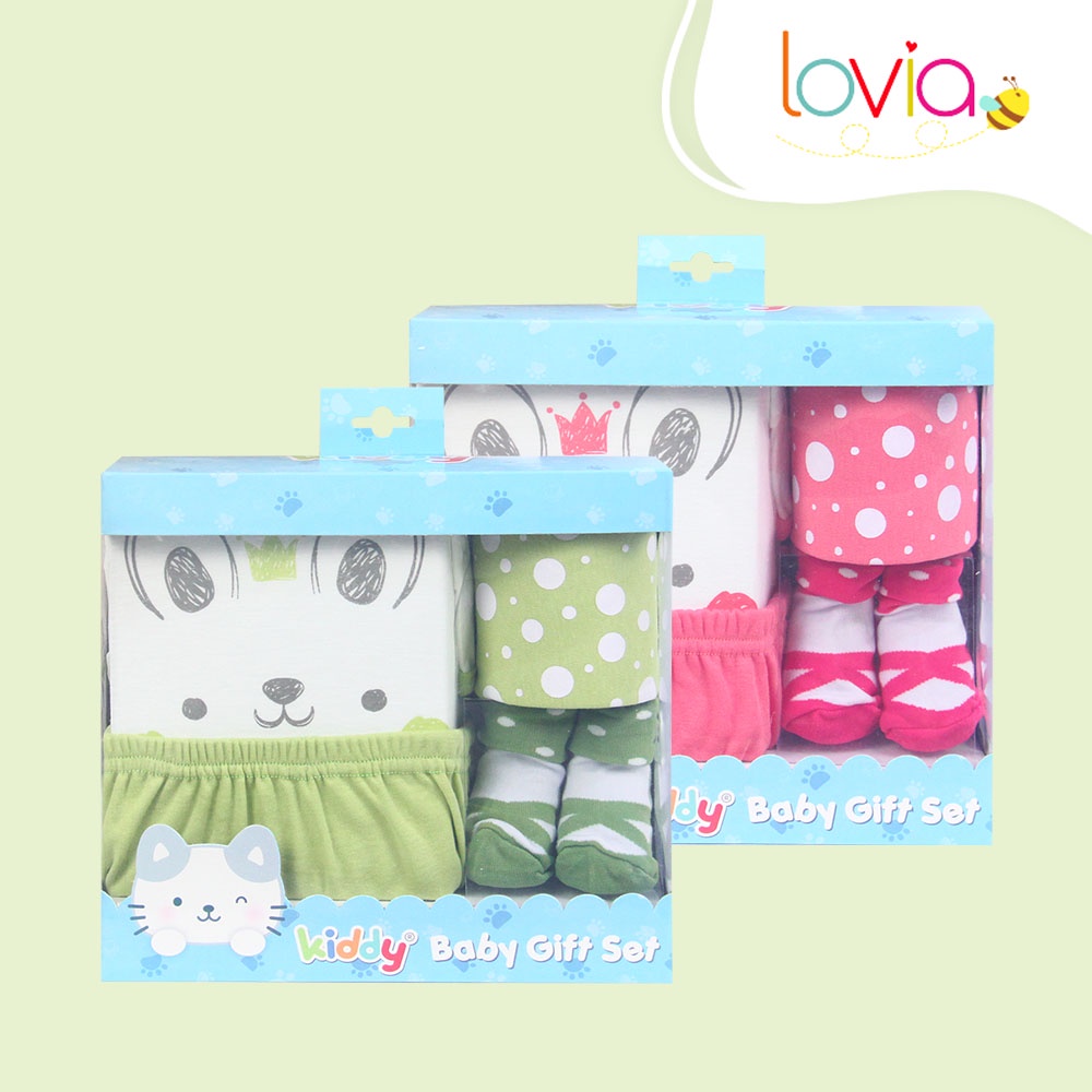 Kiddy Baju Set Bayi Dengan Box / Setelan Baju Bayi Dan Anak Komplit