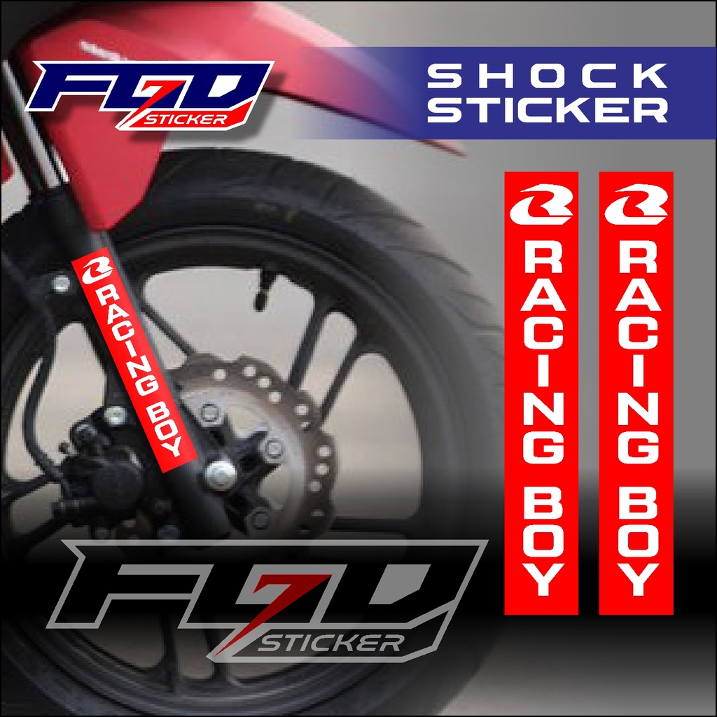 sticker stiker Variasi shock PROSTREET,RCB, SHOWA, +ADD, WP, KYB print