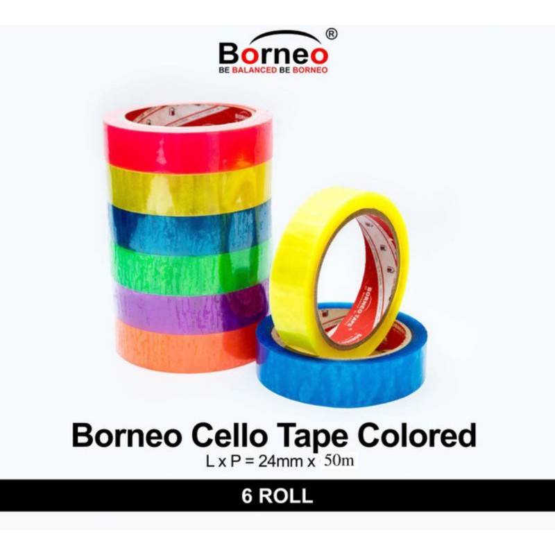 

BORNEO Isolasi warna 12mm&24 mm 1 SLOP