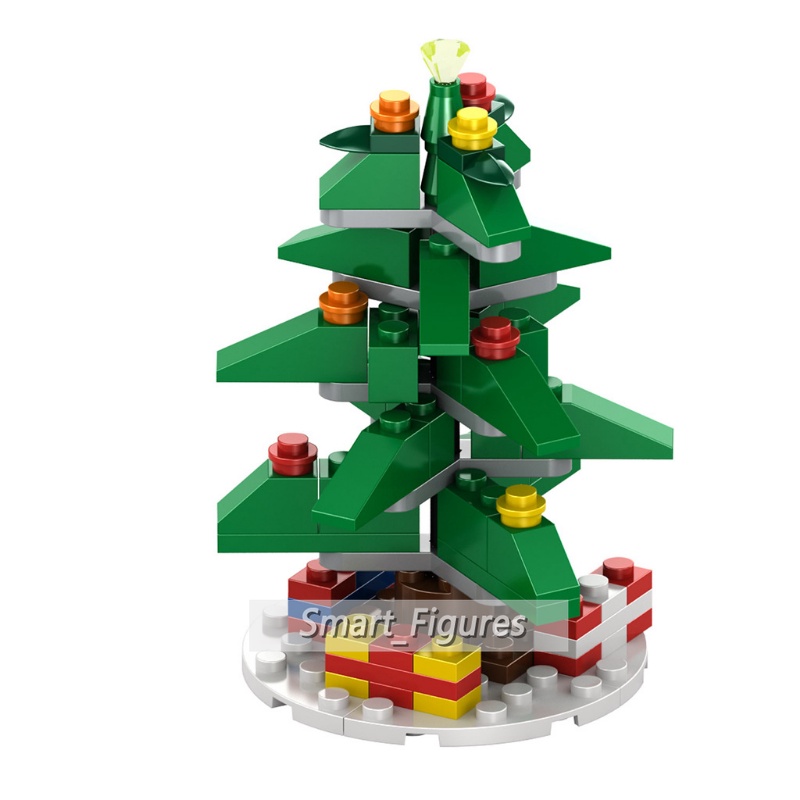 Moc Mainan Balok Bangun / Susun Model Lego Bentuk Pohon Natal Untuk Anak