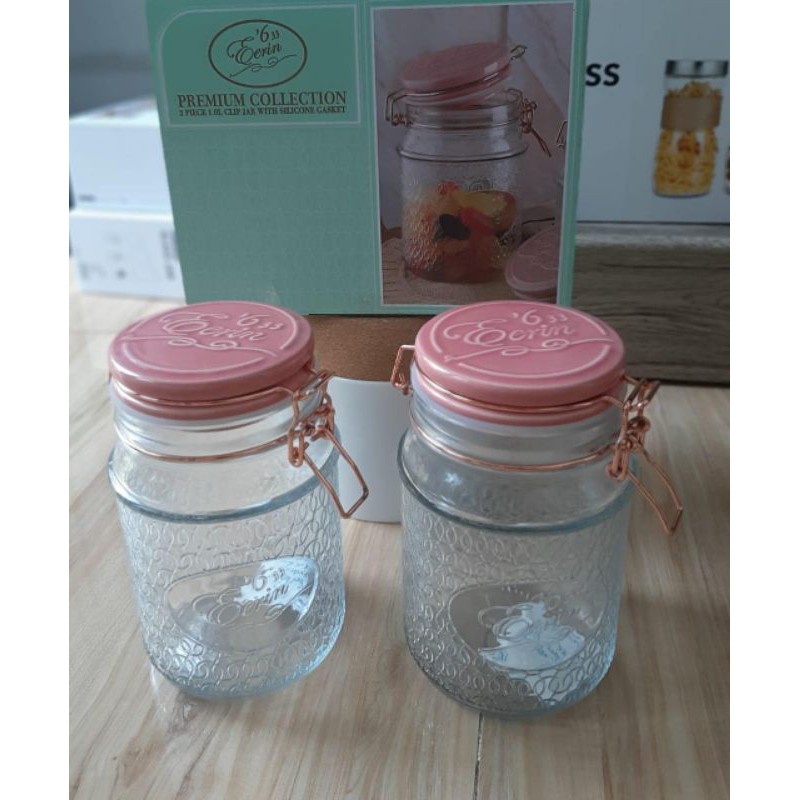 Toples Kaca Set 2 Pink Kedap Udara||Toples Set Unik Lebaran||Toples Eerin Series INFORMA