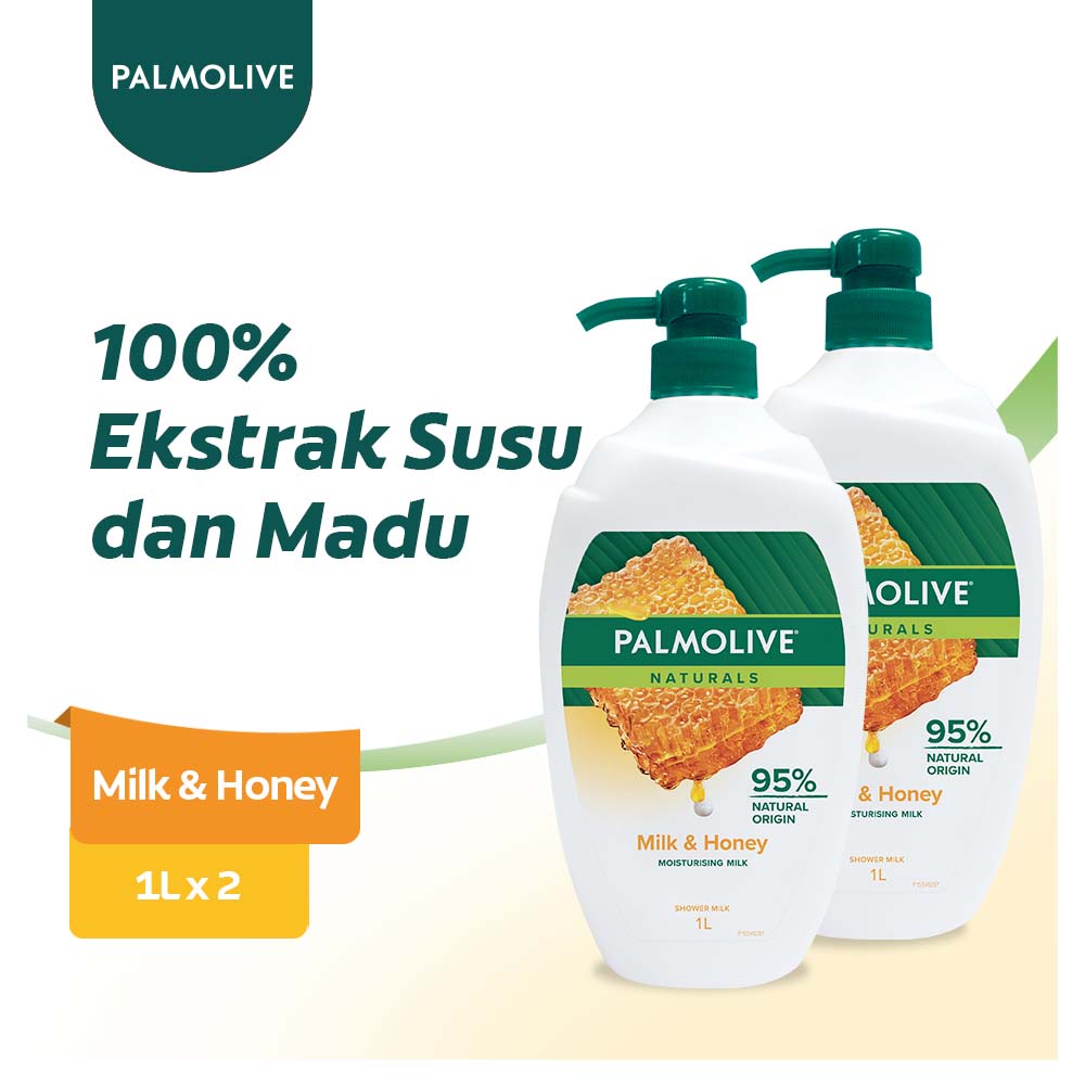 Jual KD27YC Palmolive Naturals Shower Gel Milk & Honey 1L - Sabun Mandi ...