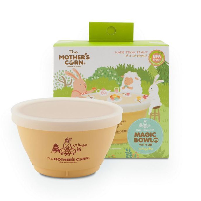 Castle - Mothers Corn Magic Bowl Ukuran M With Lid - Mangkok MPasi Bayi with Penutup - Mangkok Sup + Tutup