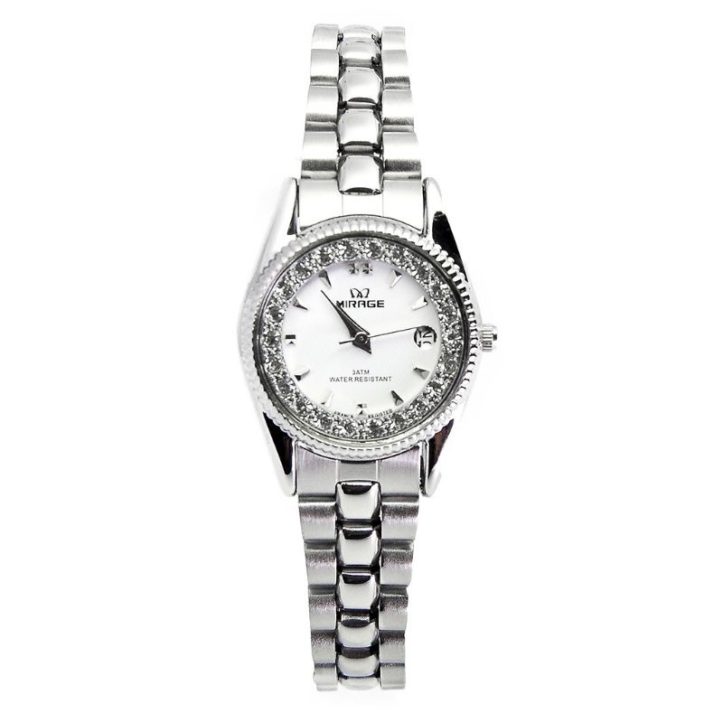 SS.id READY JAM TANGAN WANITA MIRAGE ORIGINAL PERMATA RANTAI SILVER.