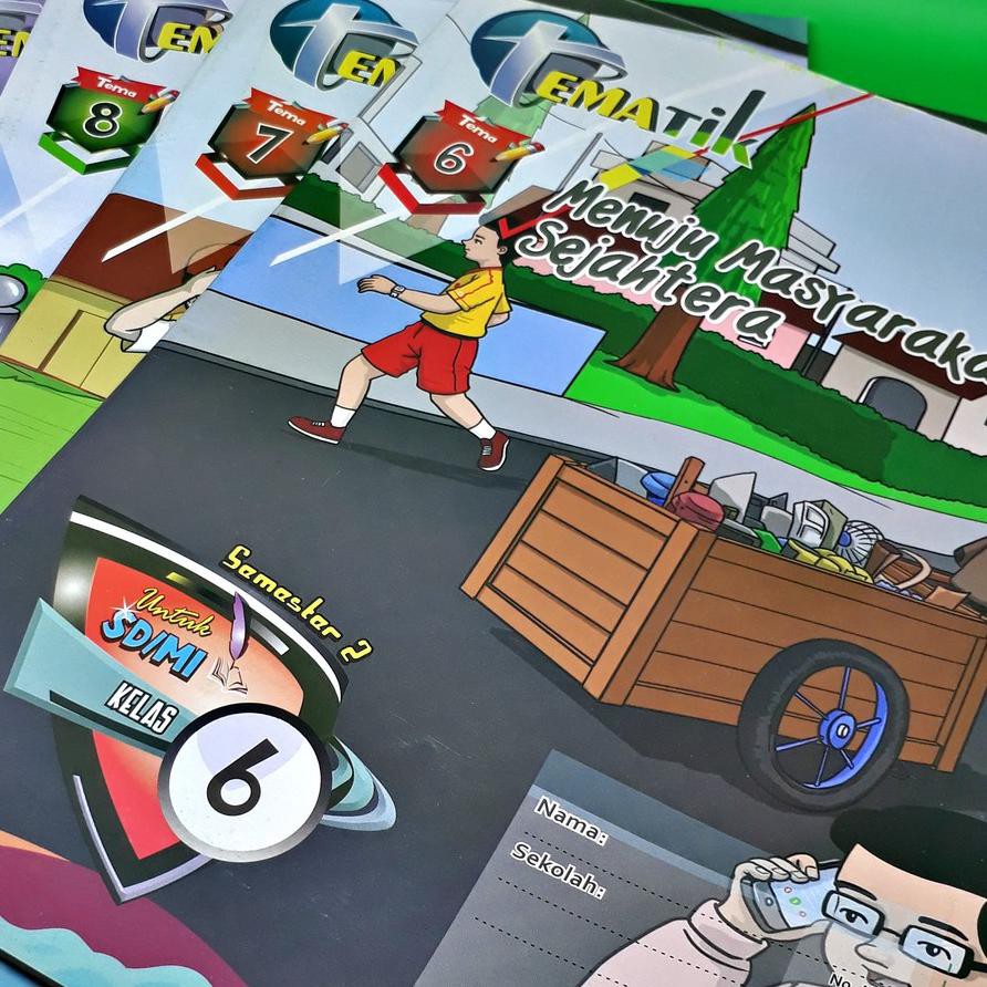 BH89 ◉ PAKET LENGKAP LKS TEMATIK SD/ MI KELAS 6 TEMA 6,7,8,9 SEMESTER 2 | Eksis - Laku Keras